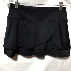 Athleta Skort Tennis Running Golf Black‎ Rear Zipper Pocket Size XS